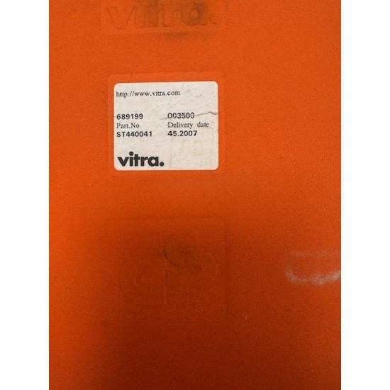 tweedehands gebruikt refurbished Krukken Vitra 03 High stool kruk zwart en oranje tweedehands - gebruikt - refurbished Vitra 03 High stool kruk zwart en oranje Krukken