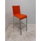 tweedehands gebruikt refurbished Krukken Vitra 03 High stool kruk zwart en oranje tweedehands - gebruikt - refurbished Vitra 03 High stool kruk zwart en oranje Krukken