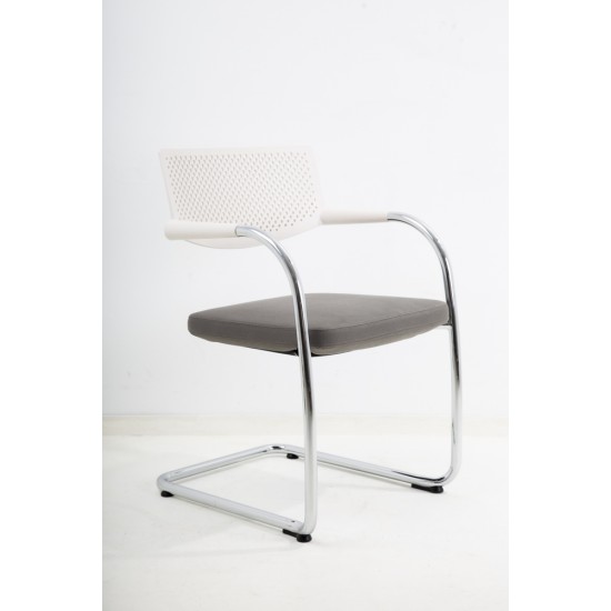 tweedehands - gebruikt - refurbished Vitra VisaVis Sledestoel Chrome stapelbaar Vergaderstoelen