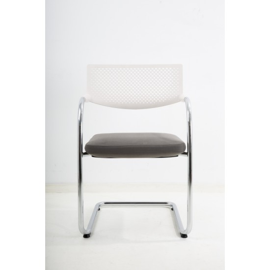tweedehands - gebruikt - refurbished Vitra VisaVis Sledestoel Chrome stapelbaar Vergaderstoelen