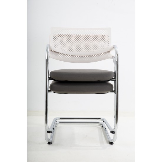 tweedehands - gebruikt - refurbished Vitra VisaVis Sledestoel Chrome stapelbaar Vergaderstoelen
