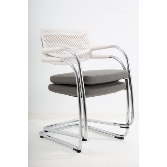 tweedehands - gebruikt - refurbished Vitra VisaVis Sledestoel Chrome stapelbaar Vergaderstoelen