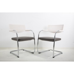 Vitra VisaVis Sledestoel Chrome stapelbaar