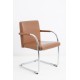 tweedehands - gebruikt - refurbished Vitra Visasoft Cantilever Chair Brown Leather Meeting chairs