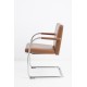 tweedehands - gebruikt - refurbished Vitra Visasoft Cantilever Chair Brown Leather Meeting chairs