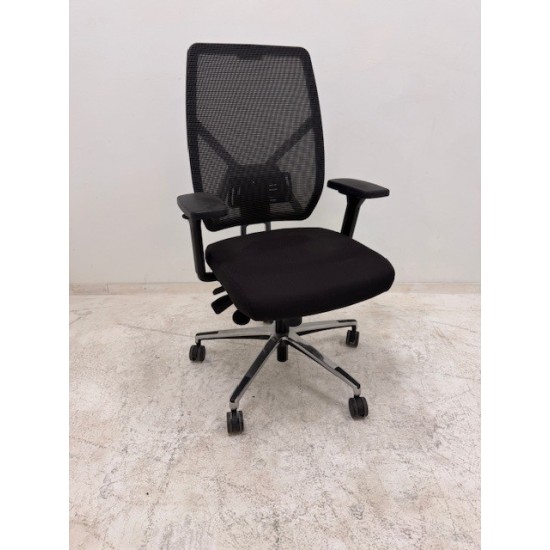 tweedehands - gebruikt - refurbished Wize React NPR office chair older model black polished NPR 1813 Office chair
