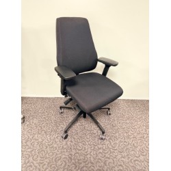 Wize Office React NPR bureaustoel zwart gestoffeerde rug showroommodel