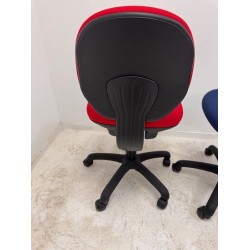 Wize Sale thuiswerk bureaustoel rood en donkerblauw zonder armleuningen