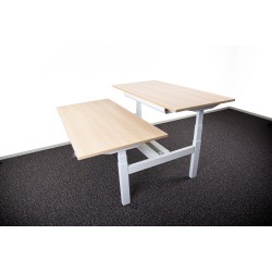 Wize Office Stream Duo Sit-Stand Desk With light Oak Top SHOWROOMMODEL
