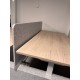 tweedehands gebruikt refurbished showroom desks Wize Stream duo electric sit-stand desk with felt side panels and partition wall showroom model 160x80cm tweedehands - gebruikt - refurbished Wize Stream duo electric sit-stand desk with felt side panels and partition wall showroom model 160x80cm showroom desks