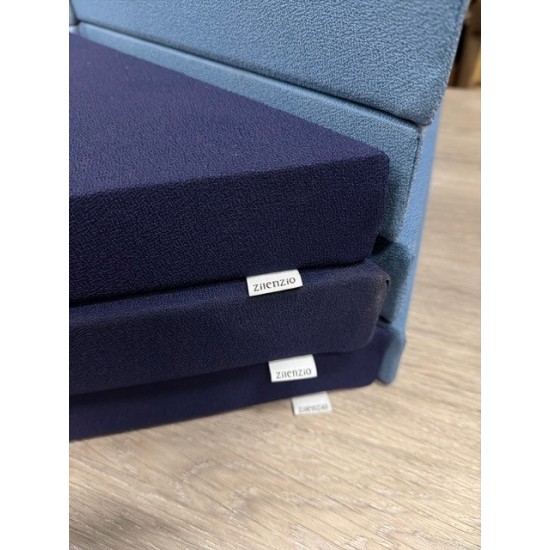 tweedehands - gebruikt - refurbished Zilenzio Fazett acoustic wall panels, diamond pattern blue showroom model Floor screen