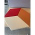 Zilenzio Fazett acoustic wall panels diamond red orange yellow showroom model