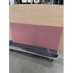 Zilenzio Optima Table 30 Straight akoestische wand voor bureau roze 160x64 showroom model