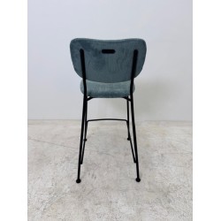 Zuiver Benson nieuwe luxe barkruk grijs/blauw ribstof