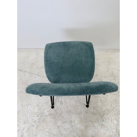 tweedehands - gebruikt - refurbished Zuiver Benson nieuwe luxe barkruk grijs/blauw ribstof Krukken