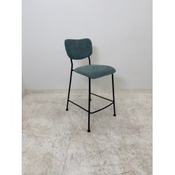 Zuiver Benson nieuwe luxe barkruk grijs/blauw ribstof