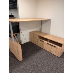 Wize Office Stream Lite executive desk with sideboard Ali frame showroom model